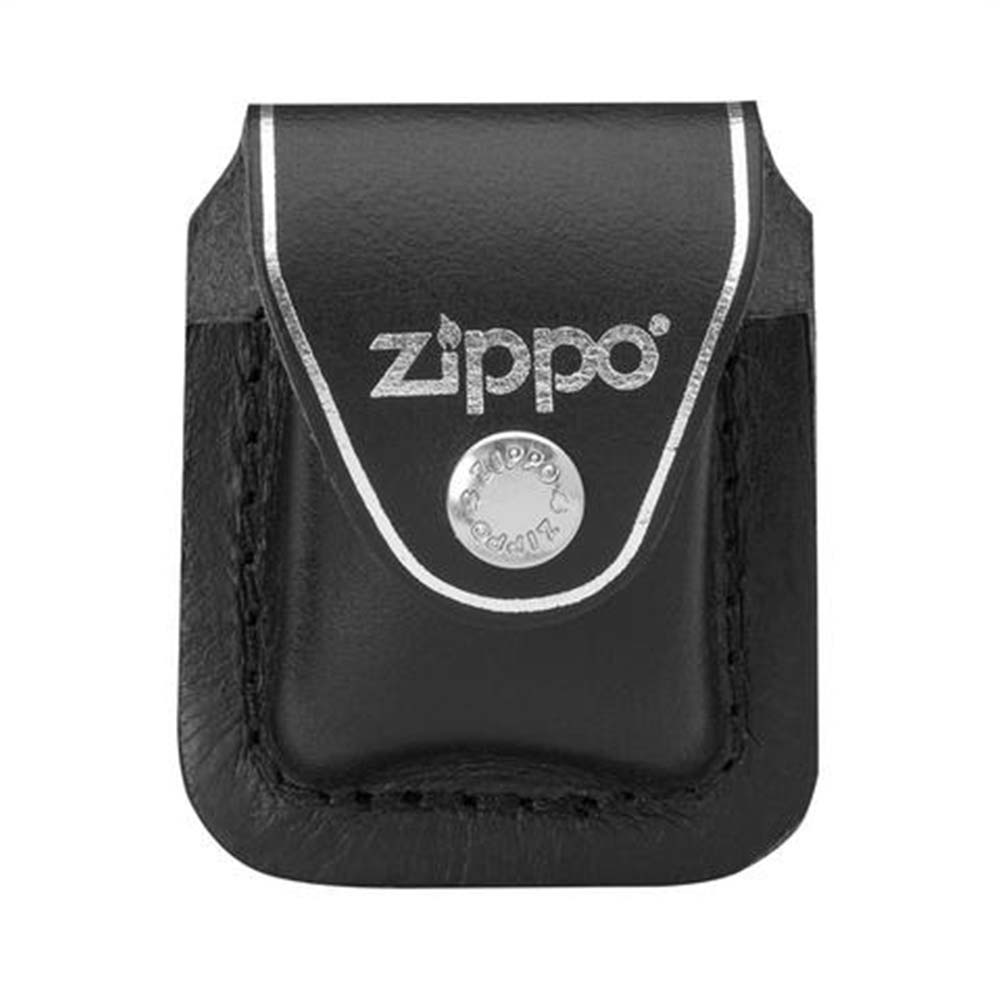 ÉTUI À BRIQUET ZIPPO EN CUIR BRUN AVEC CLIP