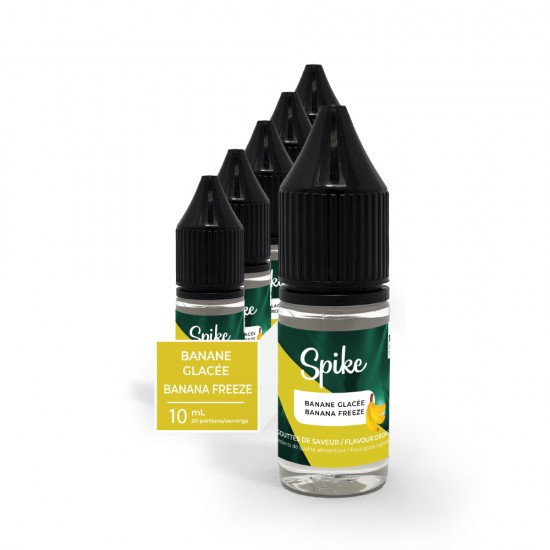 Spike Gouttes de Saveur - Banane Glacée - 10ml, boîte/5