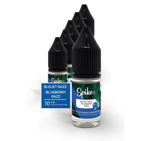 Spike Gouttes de Saveur - Bleuet Razz - 10ml, boîte/5