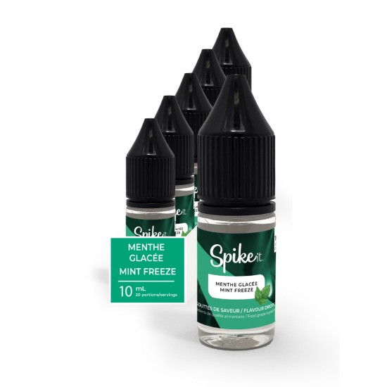 Spike Gouttes de Saveur - Menthe Glacée - 10ml, boîte/5