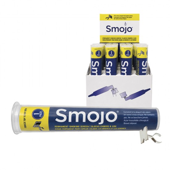 Smojo - Grille permanente pour pipe en verre 1/pq - Présentoir de 24 unités