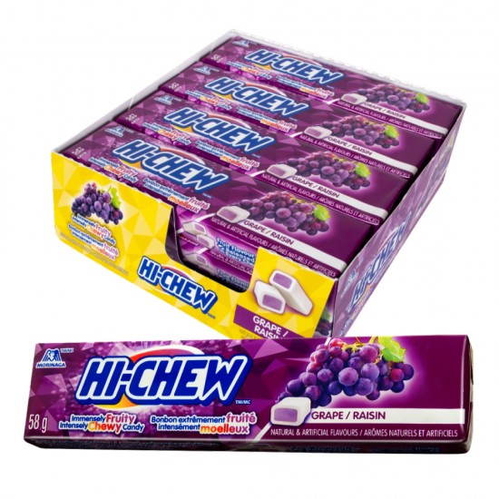 Bonbons moelleux Hi-Chew 12X58G - Raisin