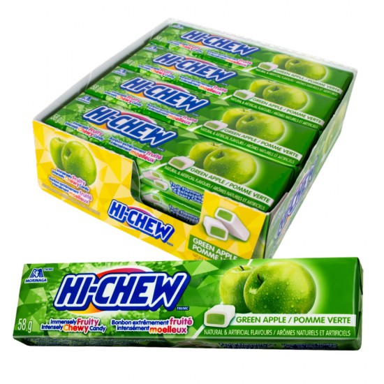 Bonbons moelleux Hi-Chew 12X58G - Pomme verte