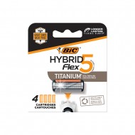 BIC Lames Hybrid 5 Flex - 4 cartouches de recharge