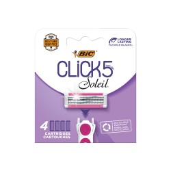 BIC Lames Click 5 Soleil - 4 cartouches de recharge BIC Lames Click 5 Soleil - 4 cartouches de recharge