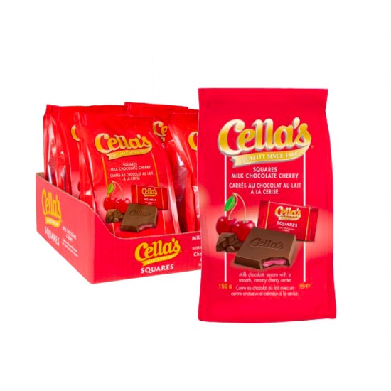 Carrés au chocolat au lait à la cerise CELLA'S  (8 X 150g)