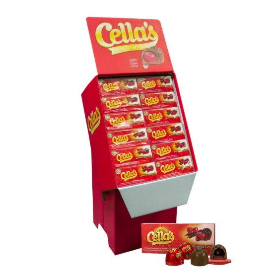 CELLA'S Présentoir plancher Cerises au chocolat au lait (72's)