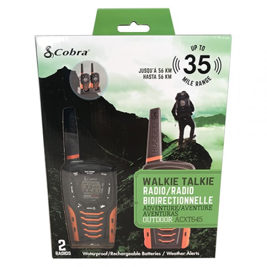 Cobra Radio bidirectionnelle CXT645 GMRS 56KM