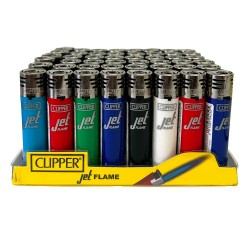 Clipper - 48 Briquets Jet Flame - Couleurs solides Assort.