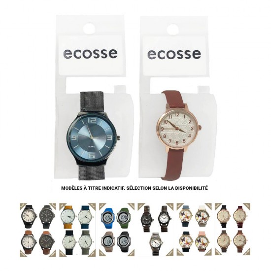 40 Montres pour présentoir  (Modèles sélectionnés 20 Homme + 20 Femme)