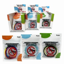 Présentoirs Bracelets chasse-moustique - Multicolor - Glow-In-The-Dark - Camouflage Présentoirs Bracelets chasse-moustique - Multicolor - Glow-In-The-Dark - Camouflage