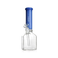 HMP - Pipe à eau en verre base hexagone 12" - Bleu