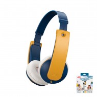 JVC - Casque Enfant Sans-fil Tinyphones avec limitateur de volume - Bleu/Jaune