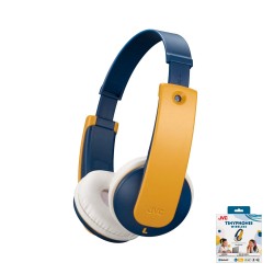 JVC - Casque Enfant Sans-fil Tinyphones avec limitateur de volume - Bleu/Jaune