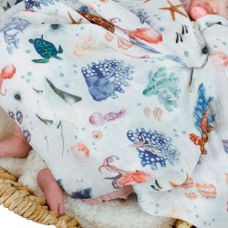 Jubanou - Mousseline de Bambou - Océan