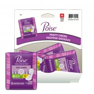 POISE Serviettes Protèges-dessous mince Léger/Régulier - 8 un.