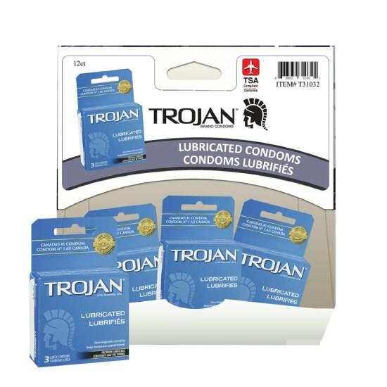 TROJAN Condoms classic lubrifiés en latex - 3 un.