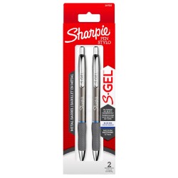 Sharpie - 2 Stylos en Métal S-GEL (Encre bleue) Sharpie - 2 Stylos en Métal S-GEL (Encre bleue)