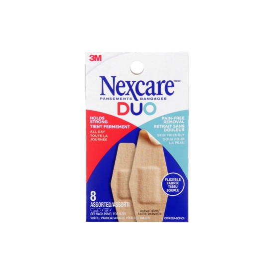 Nexcare Retrait Sans Douleur Pansements Duo avec Compresse 8/pk