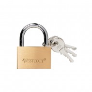 Westcott - Cadenas à clé 40mm Laiton