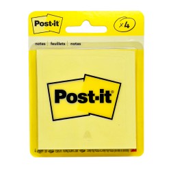 Post-it Notes 3"X3" (4 pads X 50) Jaune Post-it Notes 3"X3" (4 pads X 50) Jaune