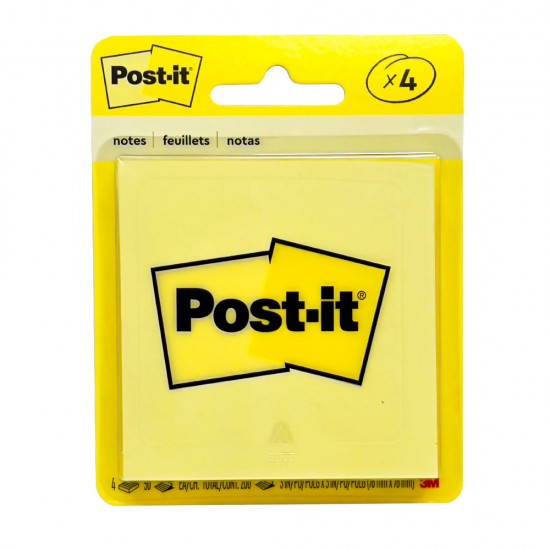 Post-it Notes 3"X3" (4 pads X 50) Jaune