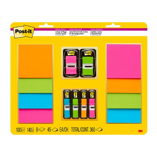 Post-it Assortiment Notes Super Collantes & Languettes Energy Boost