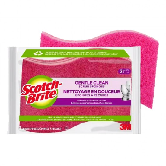 Scotch-Brite Éponge à récurer Gentle Clean, pq/3