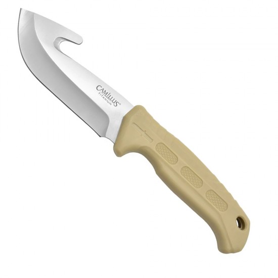Couteau à lame fixe Camillus Roto Gut Hook 9″ avec une lame de 4 pouces en acier inoxydable 420 et une gaine en nylon balistique