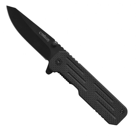 Couteau pliant Camillus Choff noir 6,25″ avec lame en acier inoxydable 420 de 2.75"