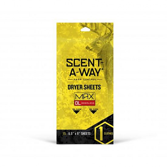 Feuilles assouplissantes sans odeur Scent-A-Way MAX (paquet de 15)