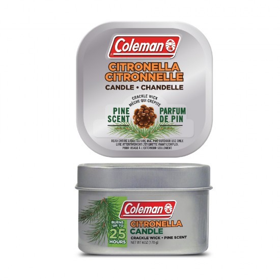 Coleman Bougie parfumée à la citronnelle avec mèche craquelée en bois 170 gr