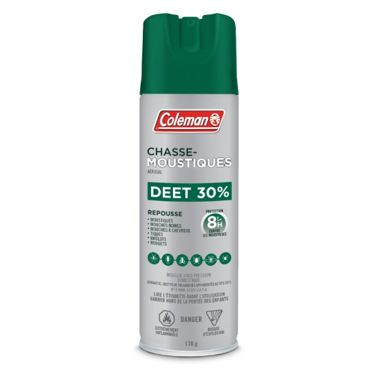 Chasse-moustiques en aérosol Coleman 30% DEET 170 gr