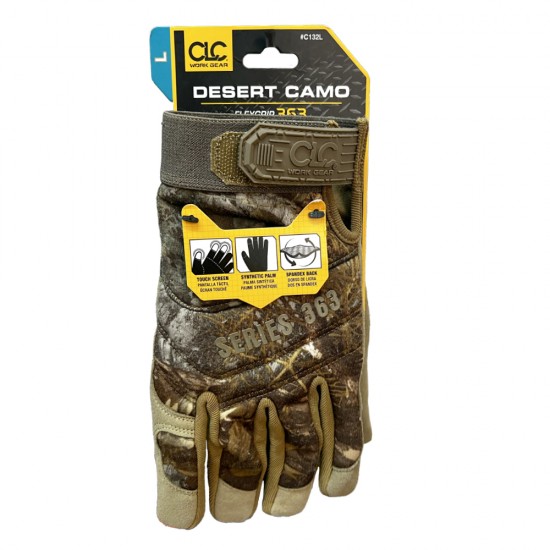 CLC Work Gear Gants de travail/Chasse/Plein-air Desert Camo FlexGrip 363 - Large