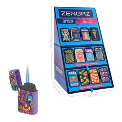 Zengaz Présentoir Cube + Briquets Royal Jet ZL-12 (48's)