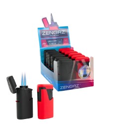 Zengaz Présentoir comptoir Briquets Twin Jet ZL-7 Flamme double (12's)
