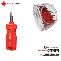 Picquic - Tournevis de poche à 3 embouts multiples  «THE PIC» - Jarre de 48 unités