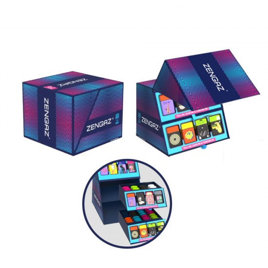 Zengaz Présentoir Cube + Briquets Slim Jet ZL-7 (48's)