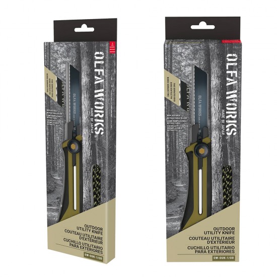 Olfa Works® - Couteau utilitaire d'extérieur - Olive