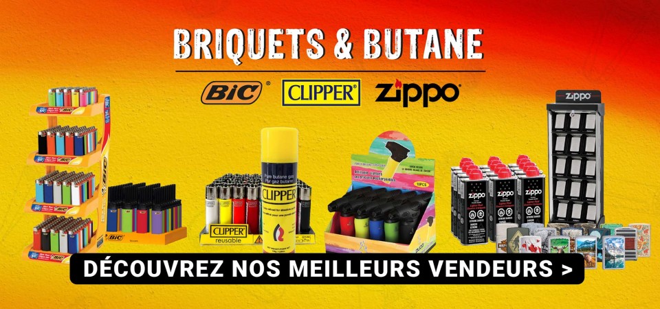 NOS MEILLEURS VENDEURS: BRIQUETS ET BUTANE